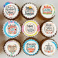 Ephlyn Cupcake Toppers - 54 Pcs Heart & Flower Decorations for Mothers Day - Champagne Gold - Paper