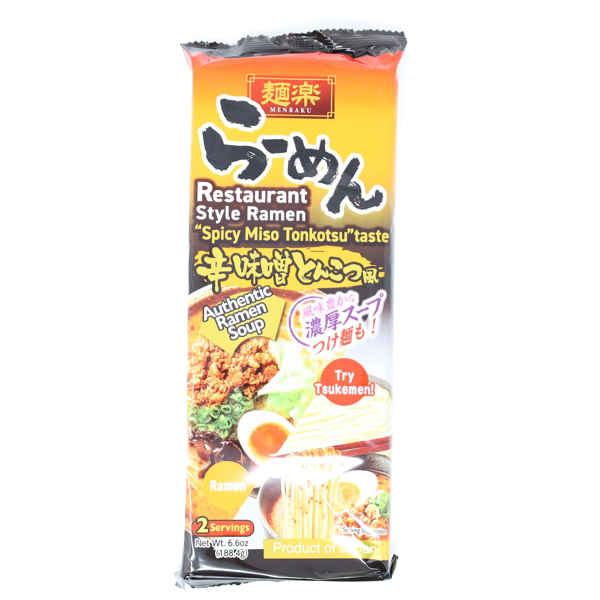Restaurant Style Ramen ''Spicy Miso Tonkotsu'' Taste noodle 6.6 oz (Pack of 3)