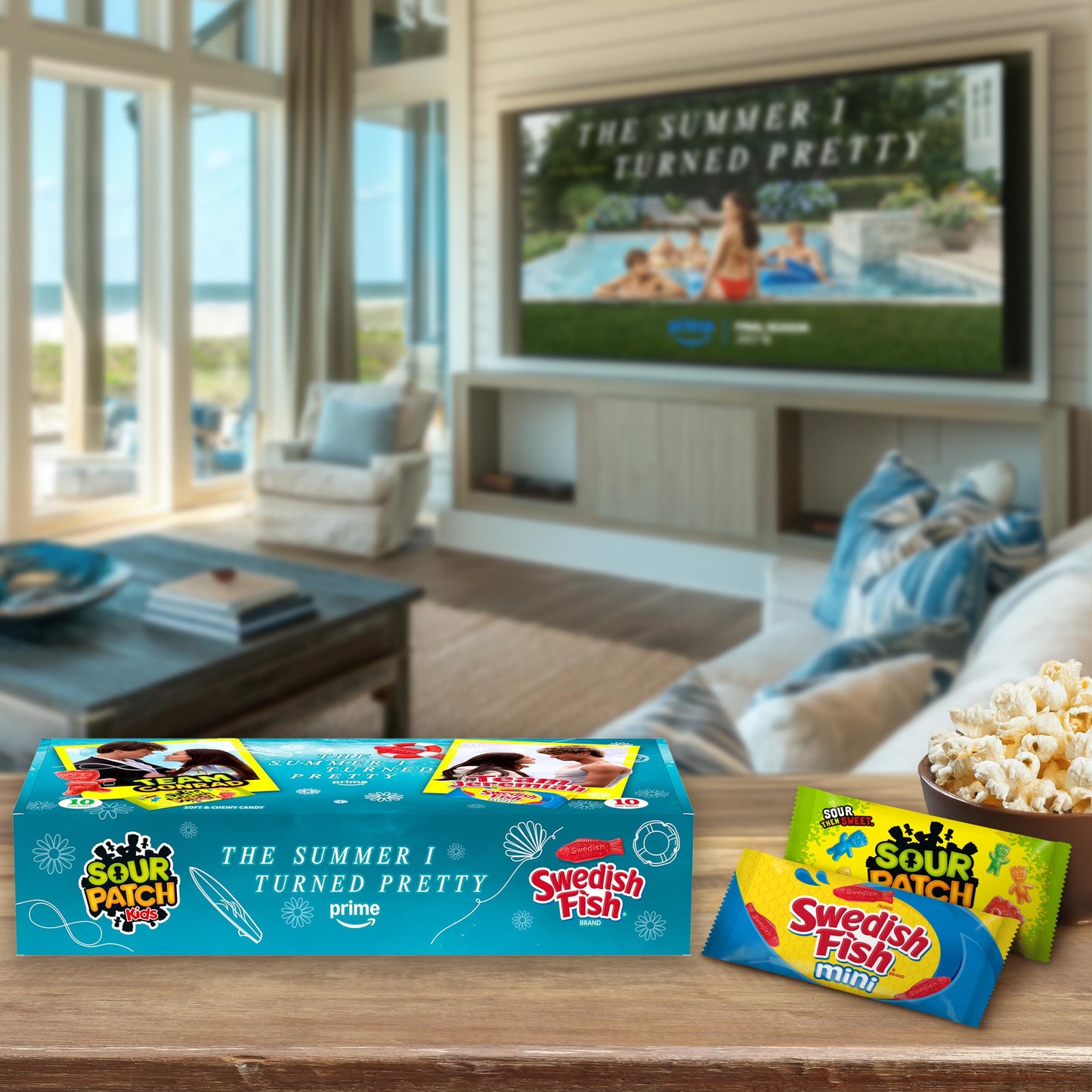 SOUR PATCH KIDS and SWEDISH FISH Mini The Summer I Turned Pretty Soft & Chewy Candy Variety Pack, Bulk Candy, 20 Snack Packs