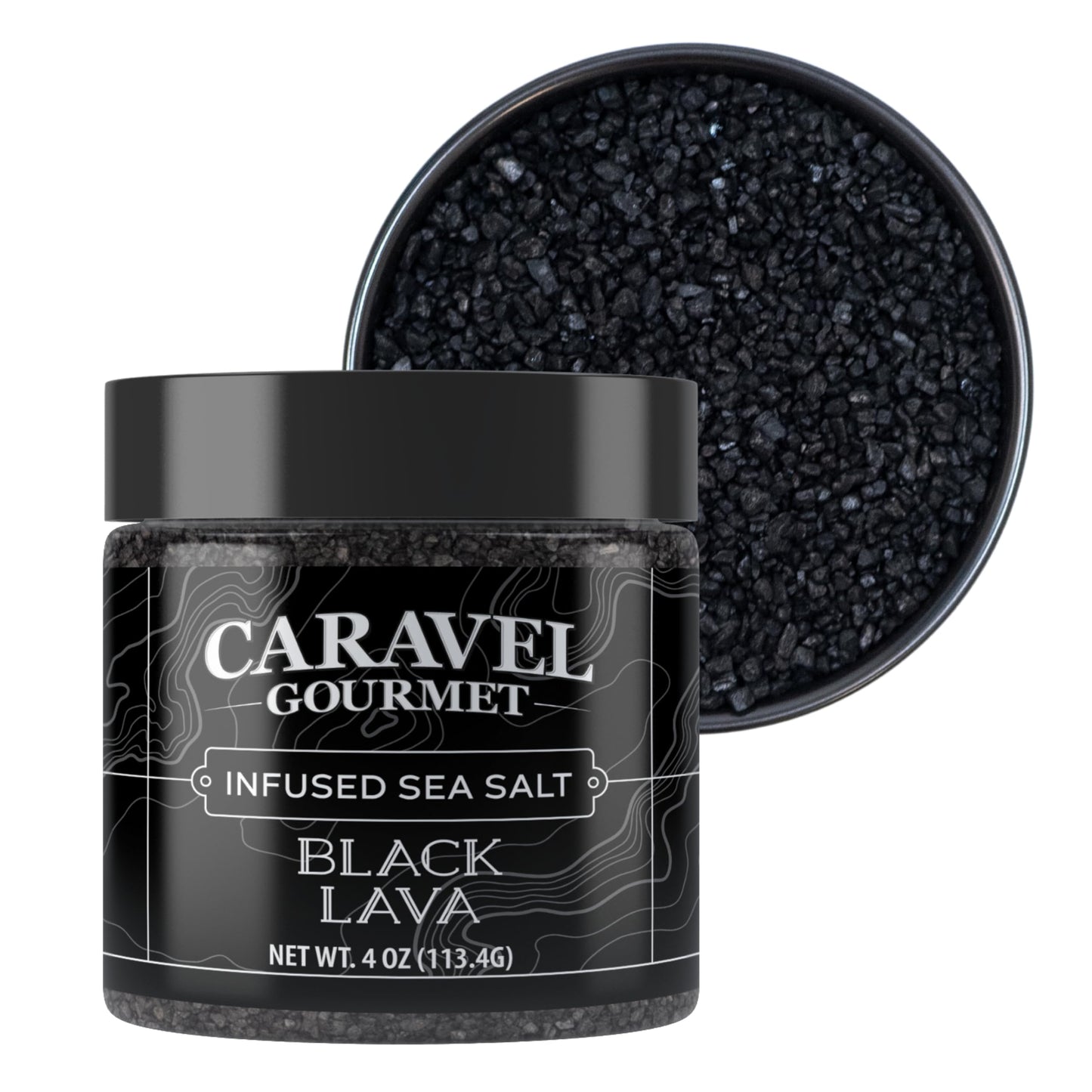 Hawaiian Black Lava Sea Salt - All-Natural Unrefined Hawaiian Sea Salt Infused with Activated Charcoal - Gorgeous Finishing Salt