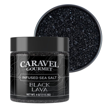 Hawaiian Black Lava Sea Salt - All-Natural Unrefined Hawaiian Sea Salt Infused with Activated Charcoal - Gorgeous Finishing Salt