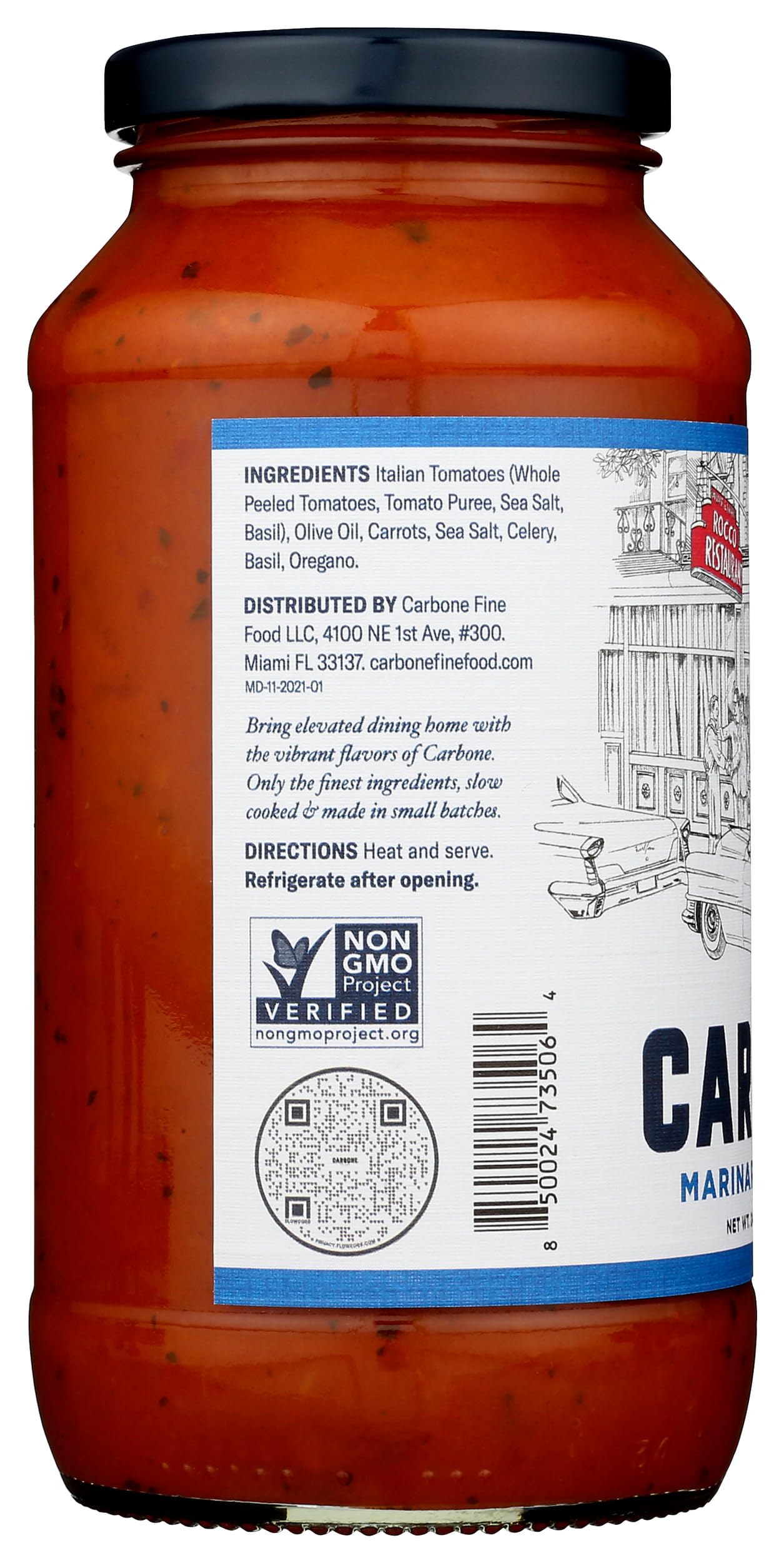 Carbone Delicato Marinara Pasta Sauce, 24 Oz