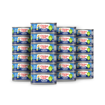 Chicken Of The Sea Solid White Premium Albacore Tuna In Water, 5 Oz. Cans (Pack Of 24), No Salt Added, Wild Caught Tuna