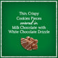 Tates Bake Shop Cookie Bark  Chocolate Chip Cookies in Milk Chocolate with White Chocolate Drizzle  4-5 oz Bags