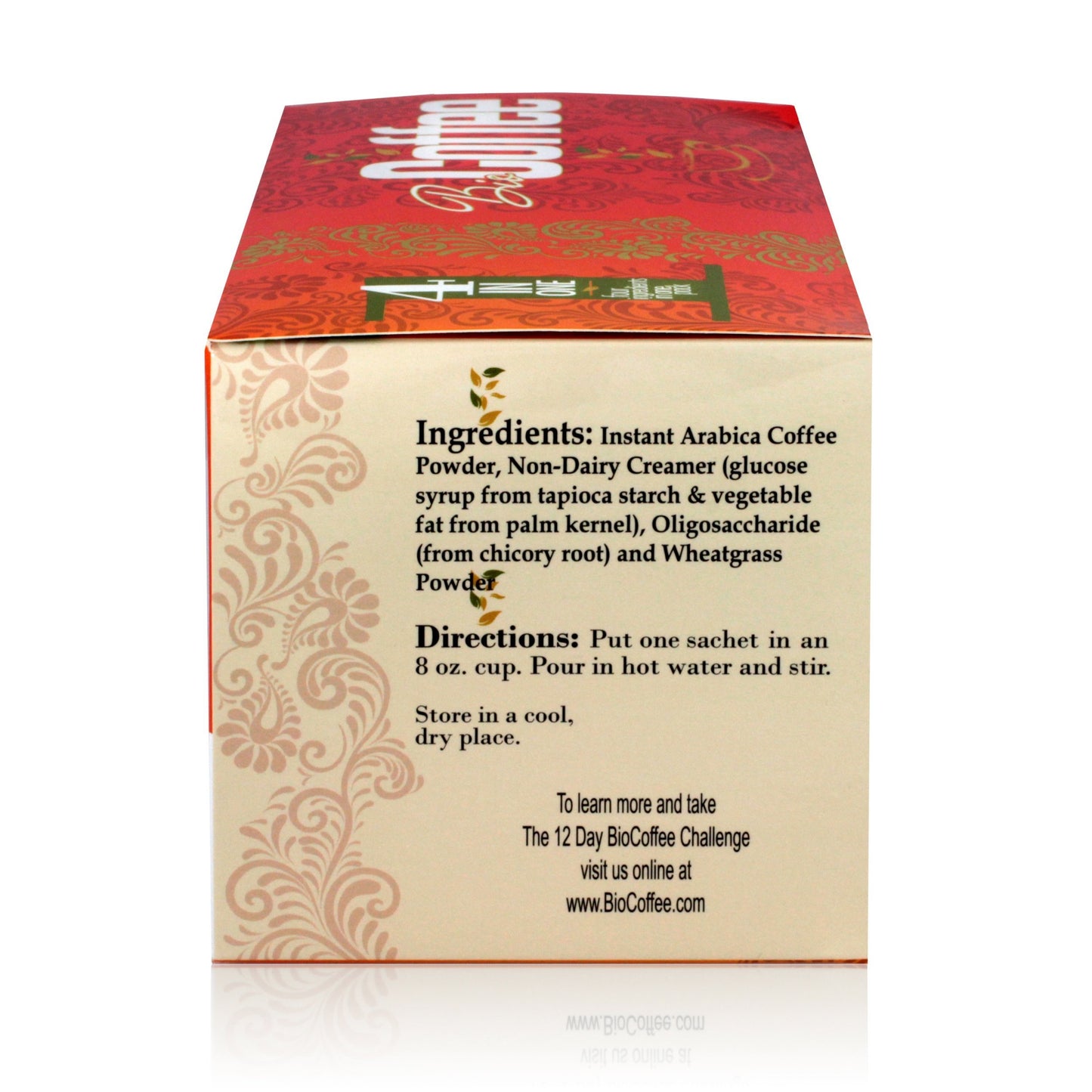 Bio Coffee- First Organic Instant Non-Dairy Alkaline Coffee (2 Boxes, 32 Total Sachets)