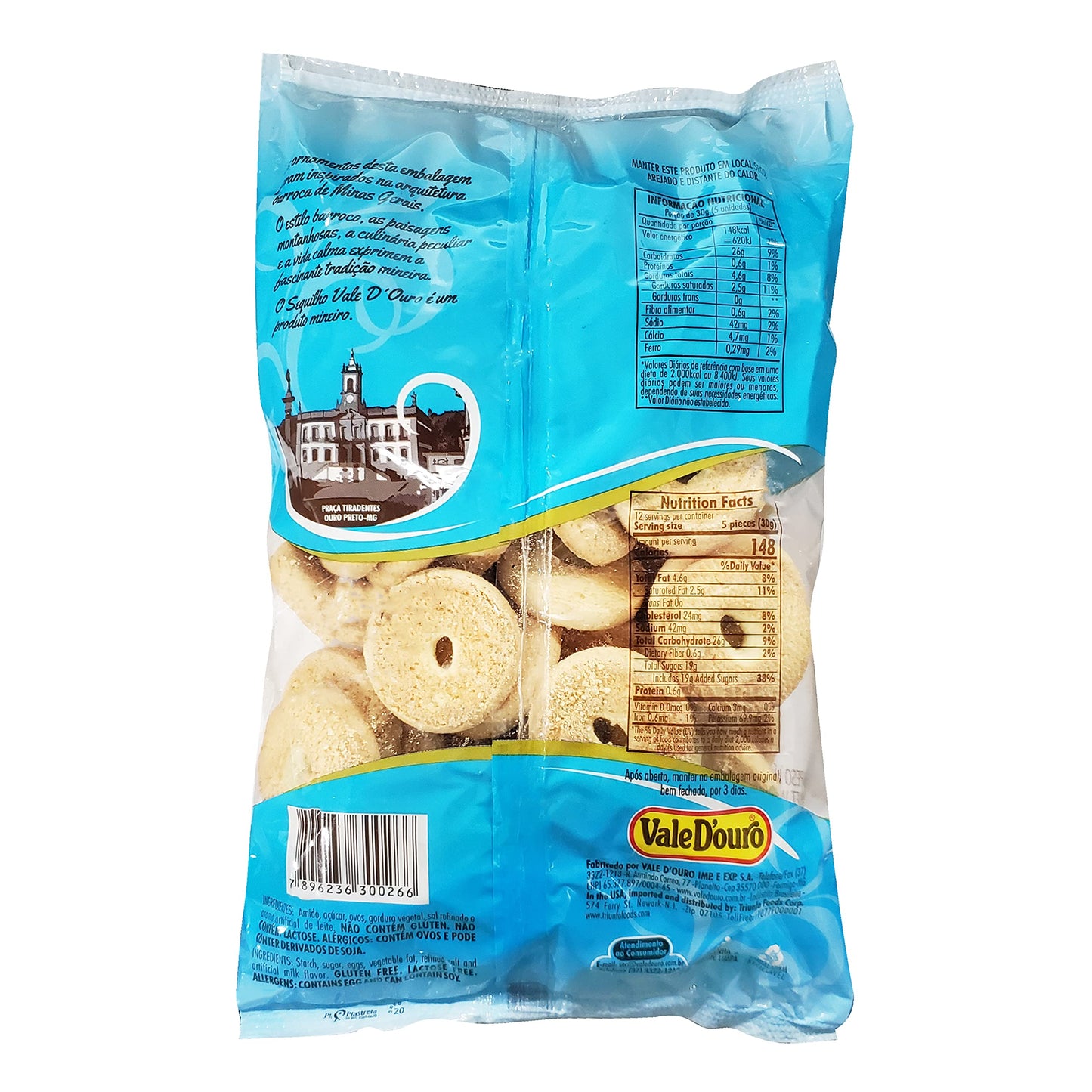 Vale Douro Sequilhos Milk Cookies - Sabor Leite (3 Pack, Total Of 36.9Oz)