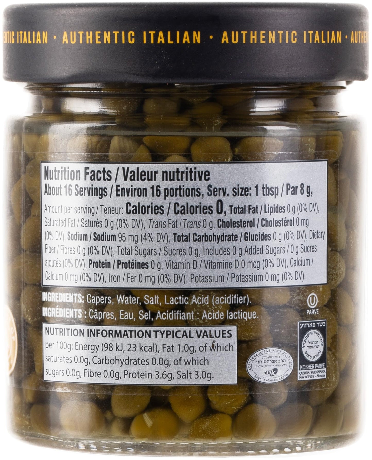 Tuscanini Italian Capers In Brine, 4.59 Oz (3 Pack) | Product Of Italy | Pickled Capers For Cooking
