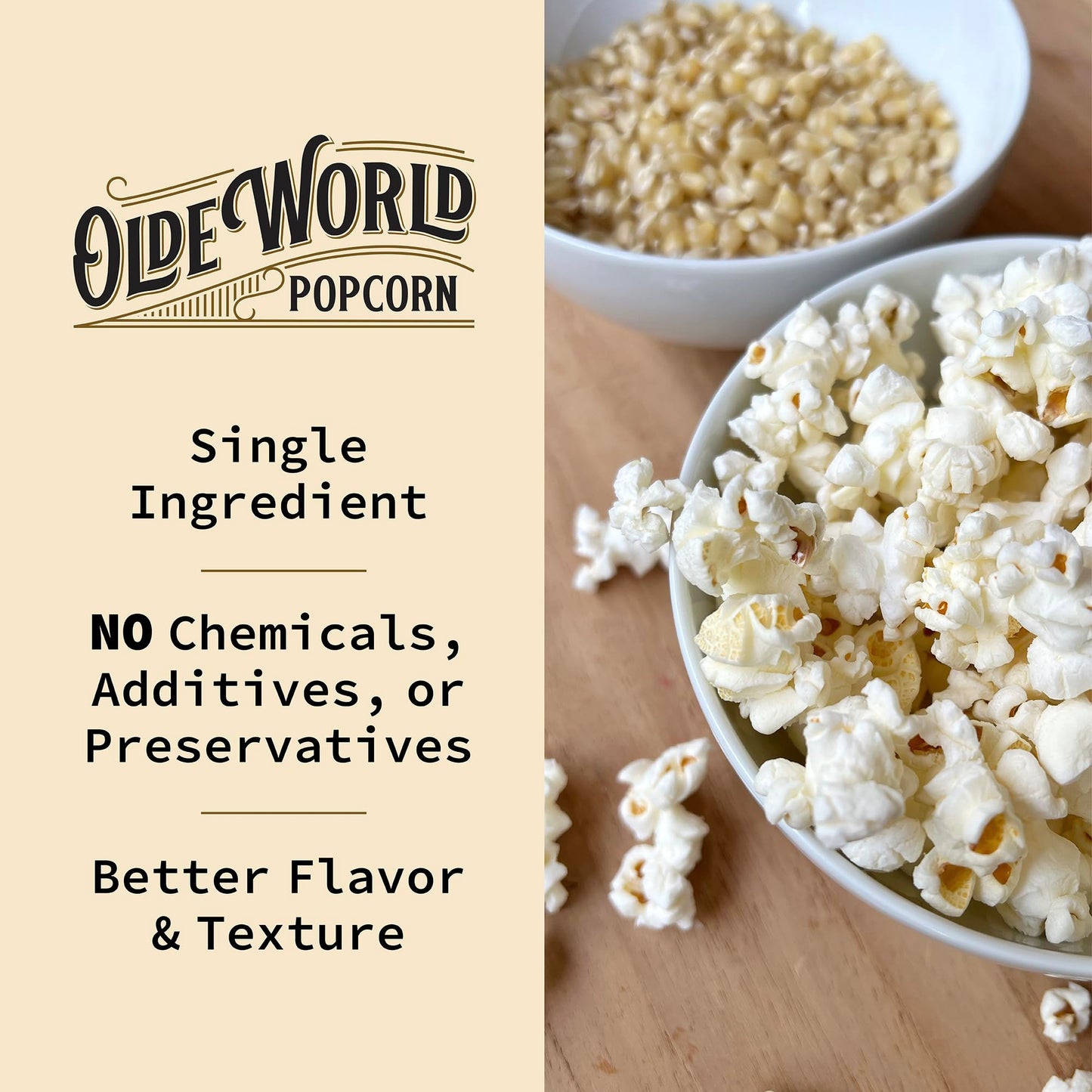 Organic Yellow Popcorn Kernels 6 Lb Bag, Non-Gmo & Gluten Free, Sodium-Free, Pesticide-Free, Unsalted, Plant-Based, Sugar-Free, Old Fashioned Regenerative-Farmed Large Popcorn From Olde World Popcorn