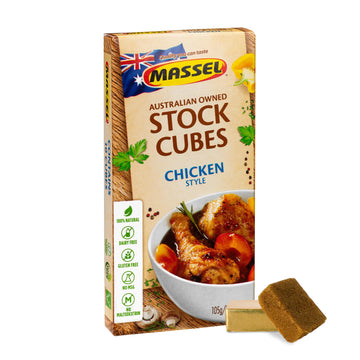 Massel Chicken Style Broth Boullion Cubes, Gluten Free, MSG Free, Dairy Free, Non GMO, 0g Trans Fat Soup Base Seasoning For Rame