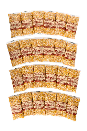 Amish Country Popcorn | 24-4 Oz Bags - Ladyfinger Kernels | Old Fashioned, Non-GMO and Gluten Free