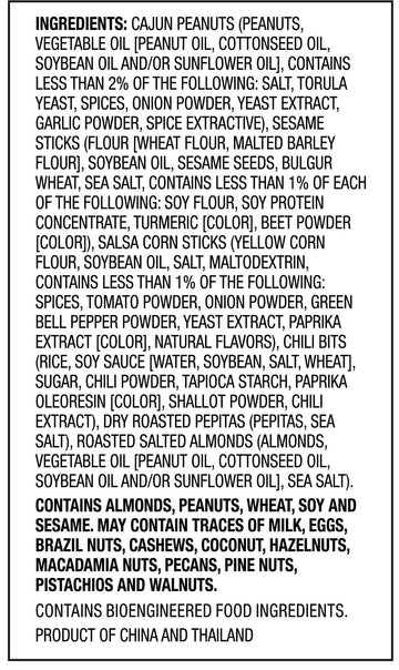 Tex Mex Snack Trail Mix: Cajun Peanuts, Sesame Sticks, Salsa Corn Sticks, Chili Bits, Pumpkin Seeds Almonds - 22 oz Value Bag GV