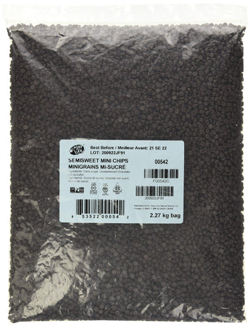 Enjoy Life Bulk Semi-Sweet Mini Chocolate Chips, Vegan, Dairy Free, Gluten Free, Nut Free, Kosher, Soy Free Allergy Friendly, 5 Lb. Bag