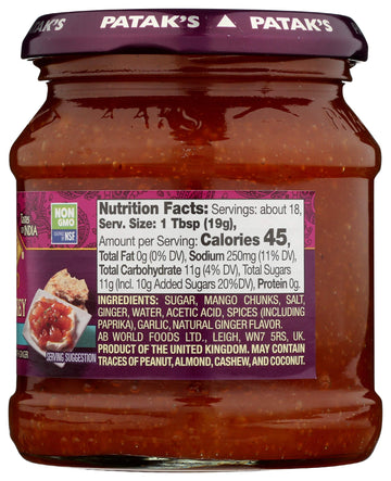 Patak's Major Grey Chutney, 12 Fl Oz