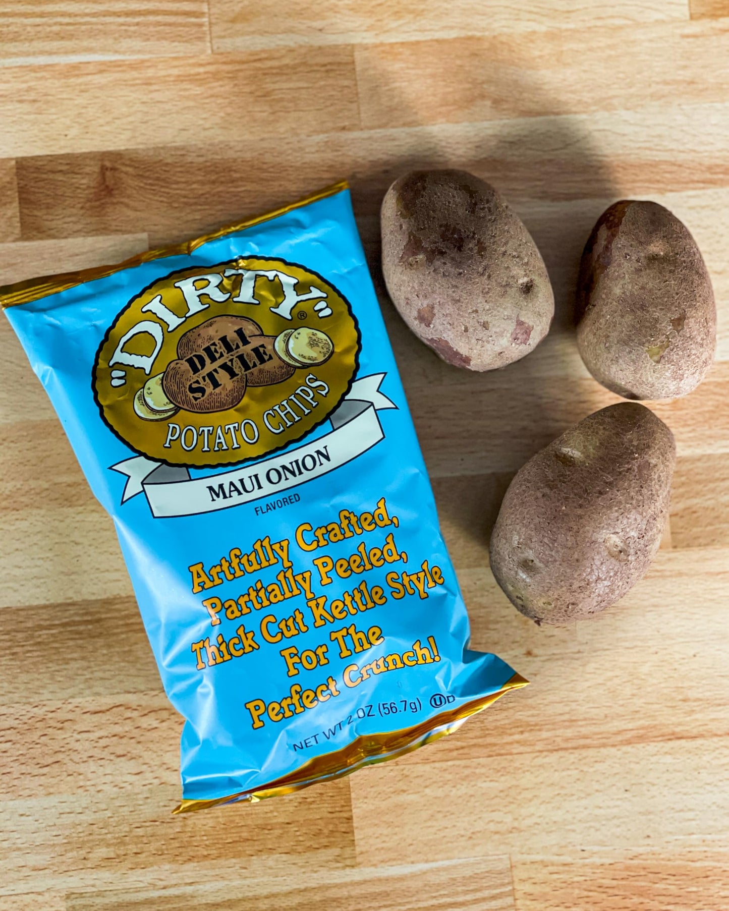 Dirty Chips Maui Onion Potato Chips, Gluten Free, 2 oz. Bags (25 Count)