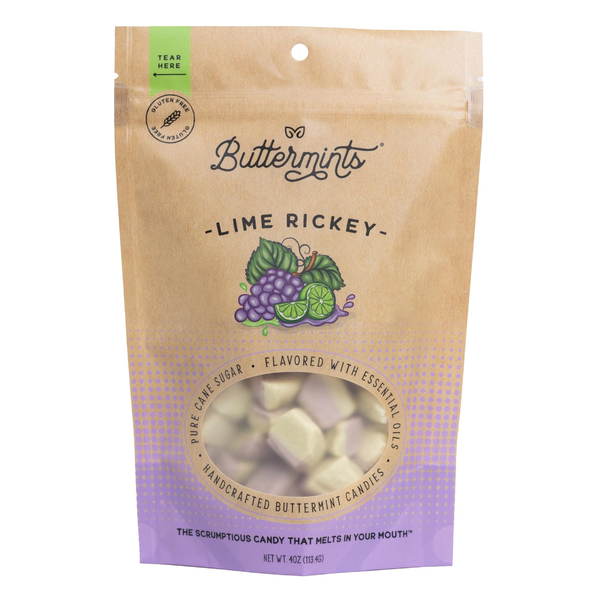Buttermints Lime Rickey Butter Mints, Gluten-Free Candy, 1 Pack