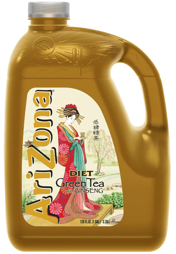 Arizona Diet Green Tea With Ginseng, 128 Fl Oz