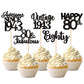 30Pcs Happy 80Th Birthday Cupcake Toppers Glitter Awesome Since 1943 Eighty 80 Fabulous Vintage 1943 Cupcake Picks For 80Th Birt