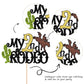 ZHUOWEISM Cake Topper for 2nd Birthday Party, Brown Glitter Cactus Decoration, Western Theme