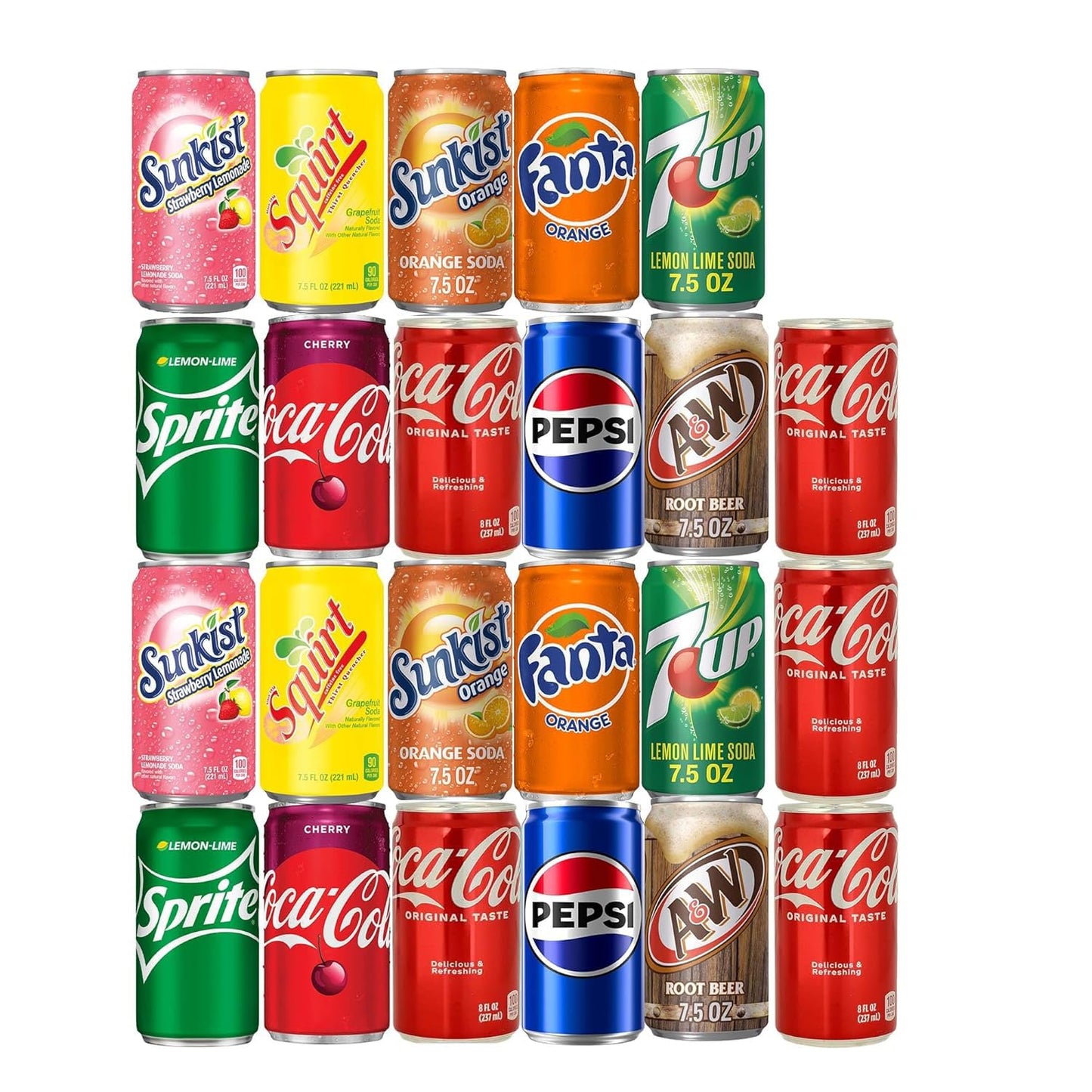 MUNCHIE MIX (PACK OF 23) MINI SODA SAMPLER - MULTI FLAVORS OF 7.5 OZ. CANS - GREAT GIFT FOR ANY OCCASION Variety Pack | Soft Dri