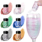 CRPTHE 6 Colors Luster Dust Edible Set, Edible Glitter for Drinks, Food Grade Glitter Shimmer Sprinkle Powder for Cocktails, Bak