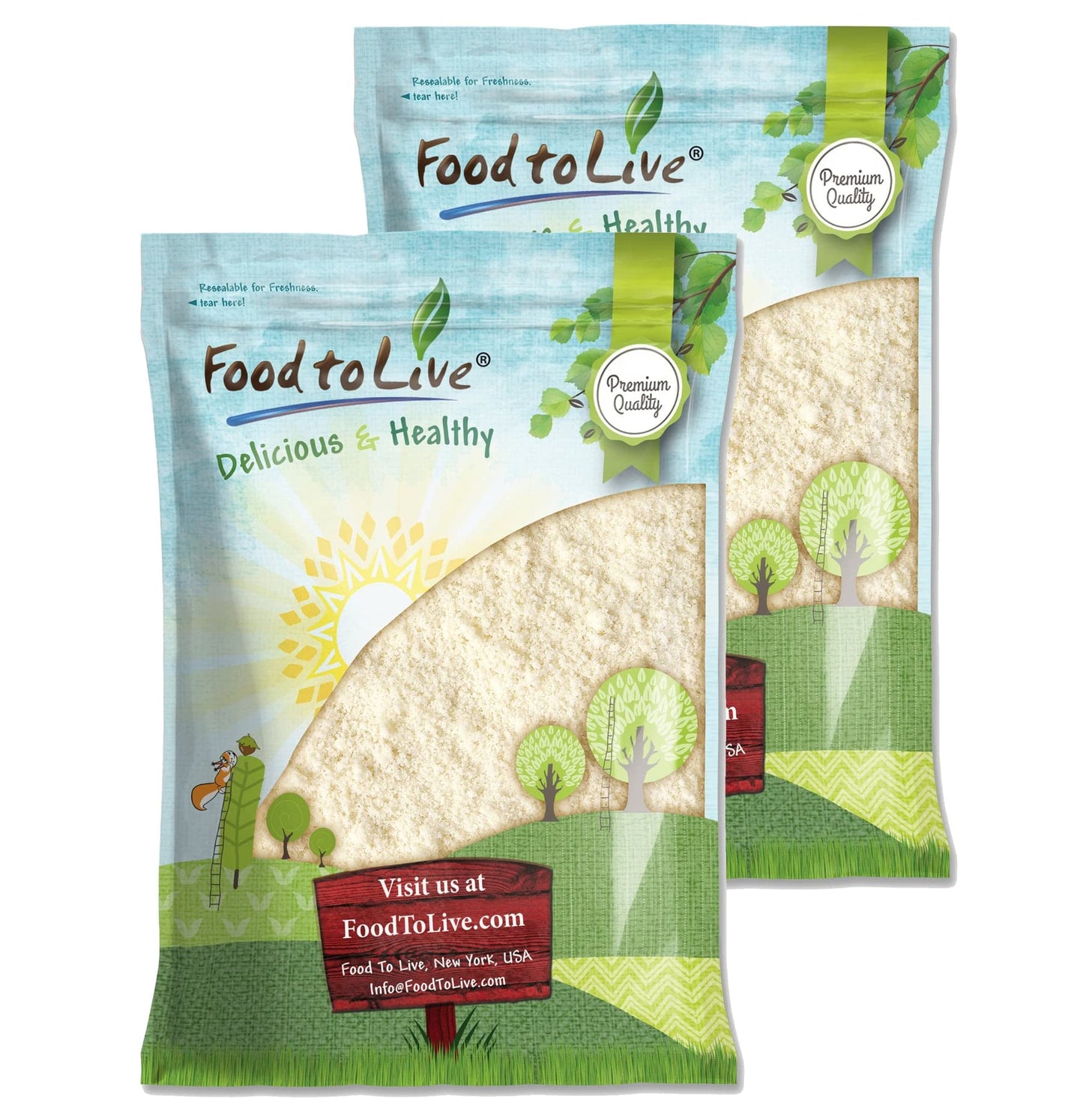 Food to Live - Blanched Almond Flour, 12 Pounds Non-GMO Verified, Finely Milled, Raw, Vegan, Keto, Paleo, Kosher, Bulk, Low Sodi