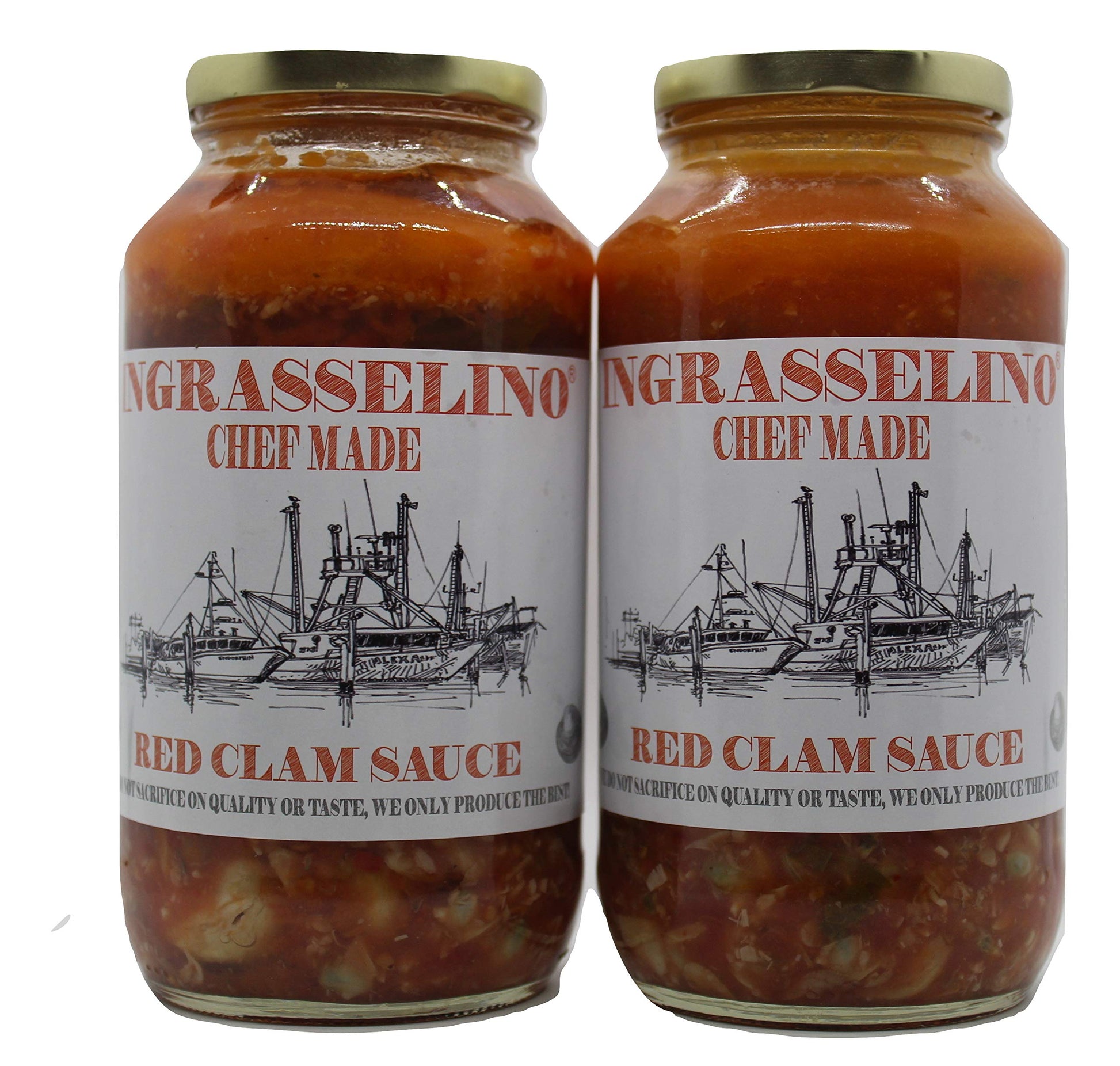 INGRASSELINO Red Clam Sauce (24 oz) 2 pack