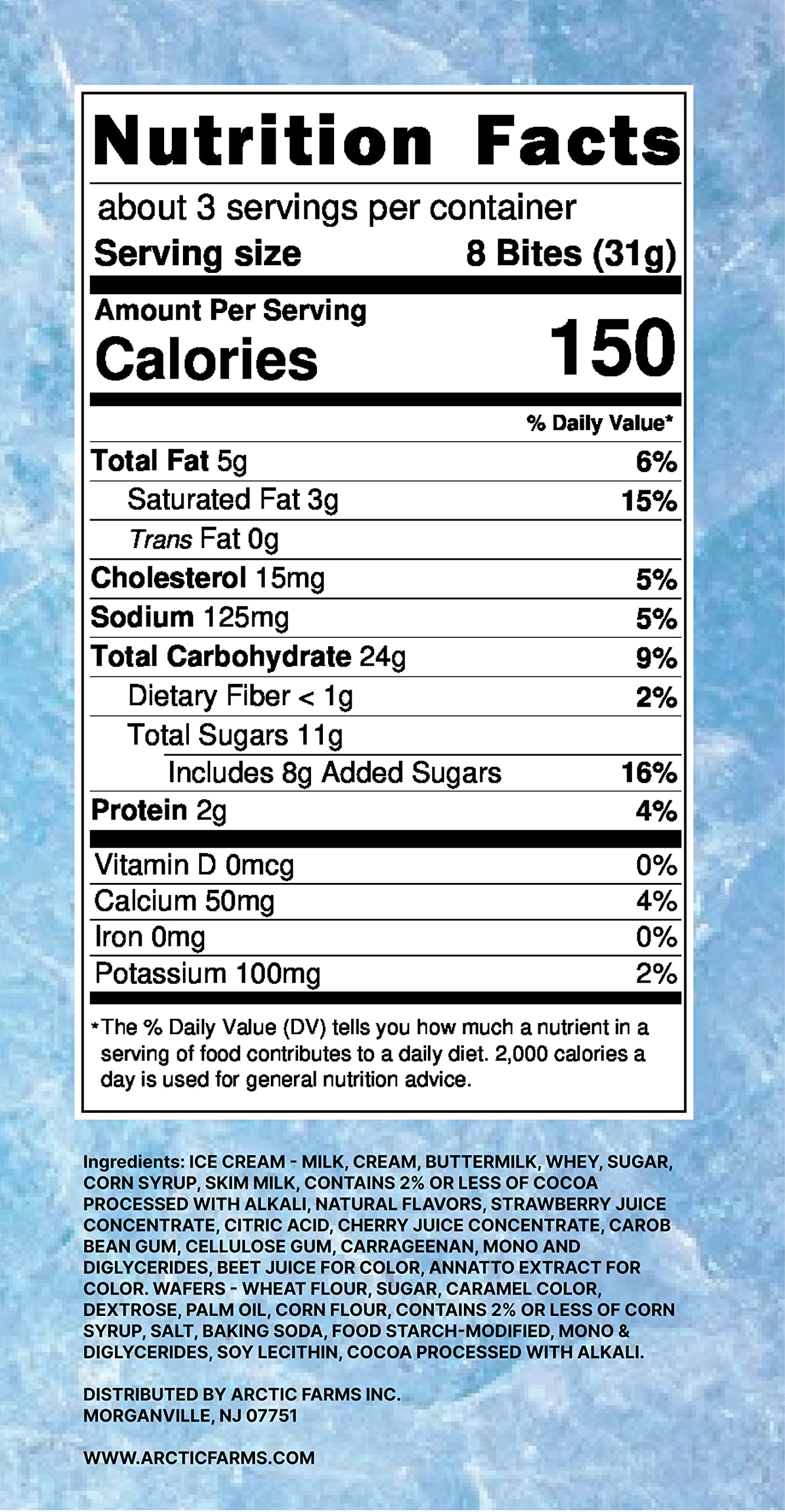 Arctic Farms Freeze Dried Ice Cream Sandwich Bites Bagged And Boxed - Does Not Melt (Neopolitan, 3.5Oz)