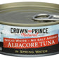 Crown Prince Albacore Tuna In Spring Water, Solid White, 12 Count