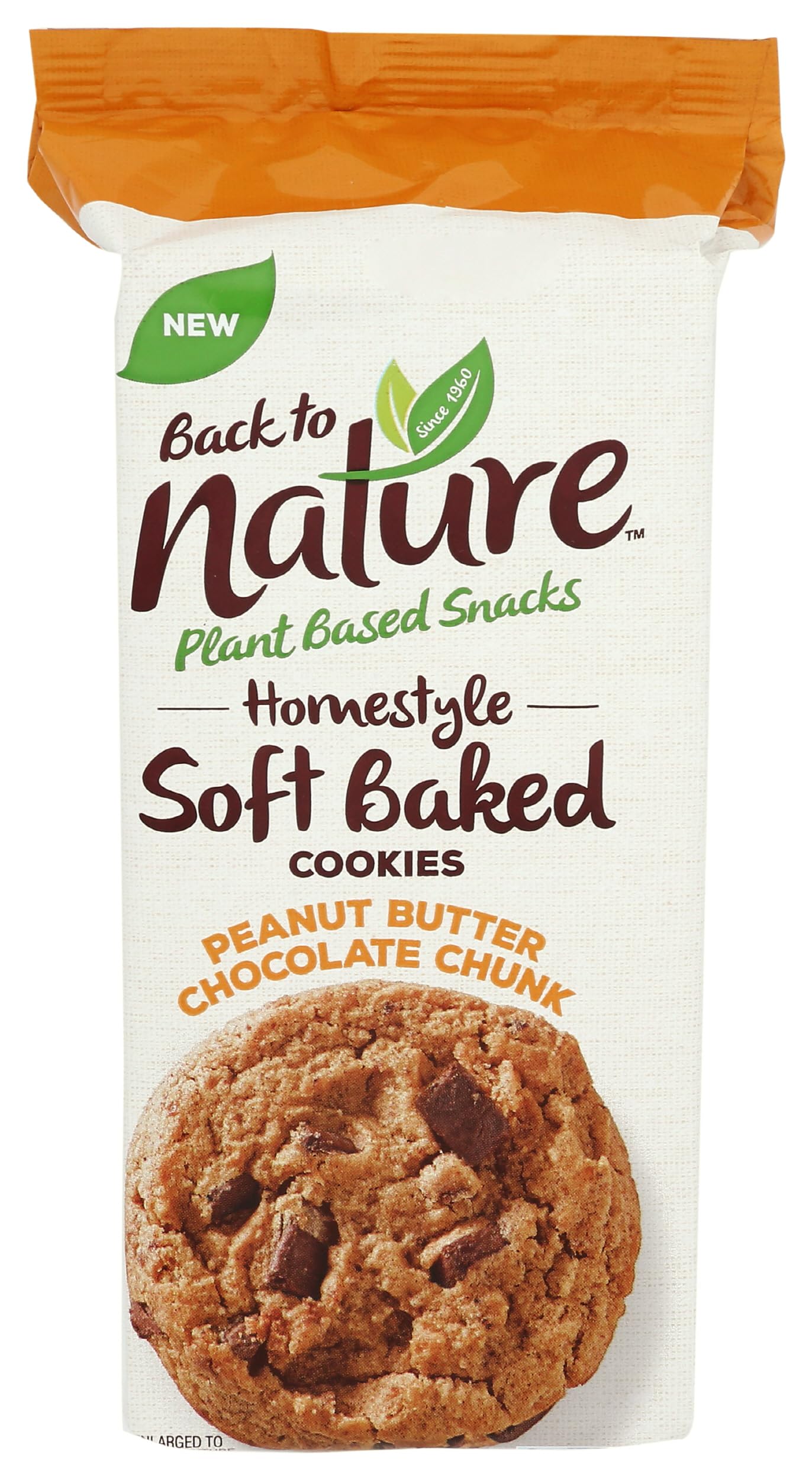 Back To Nature Non-gmo cookies, Homestyle Peanut Butter chocolate chunk, 8 Ounce
