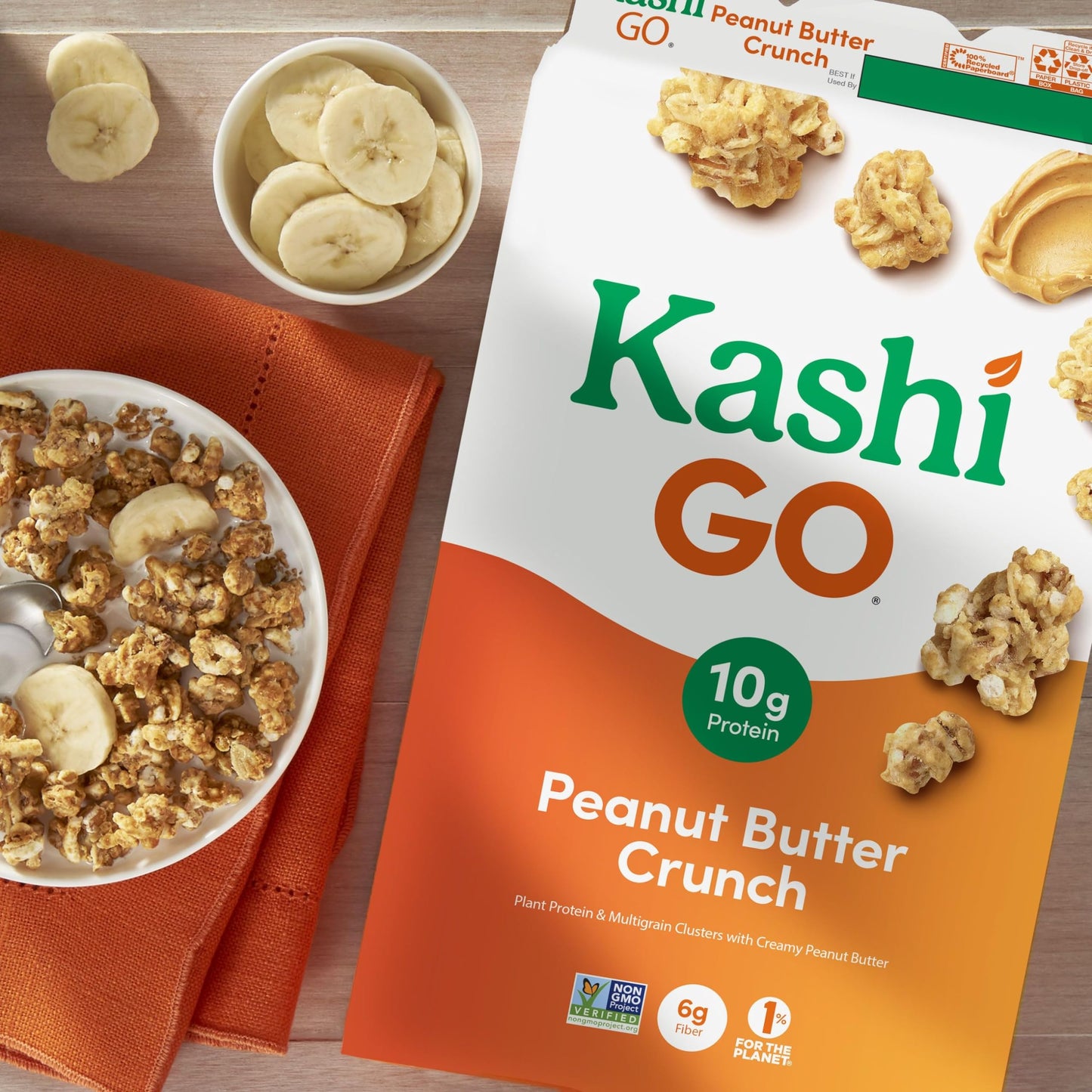 Kashi Go Breakfast Cereal, Fiber Cereal, Family Breakfast, Variety Pack (4 Boxes)