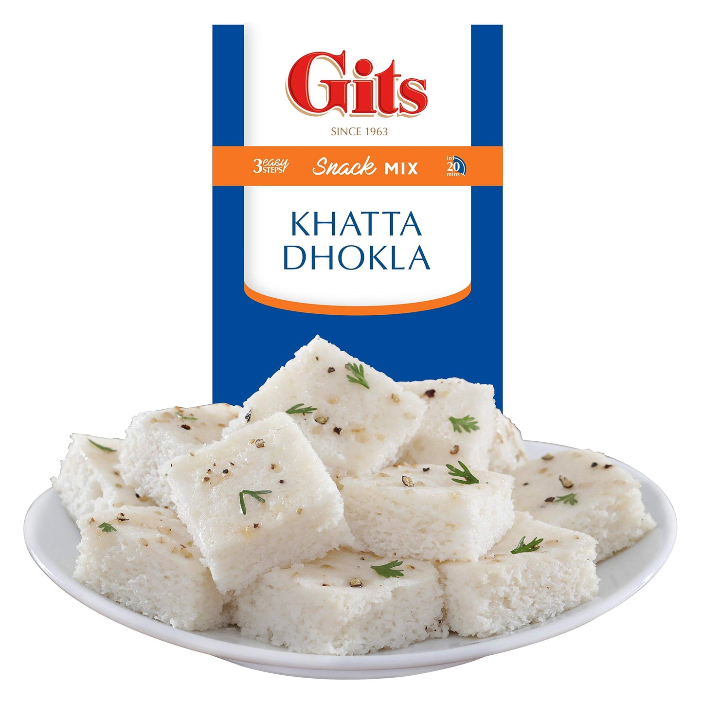 Gits Instant Khatta Dhokla Snack Mix, Makes 40 Per Pack, Pure Veg, Indian Snack Mix, 200G
