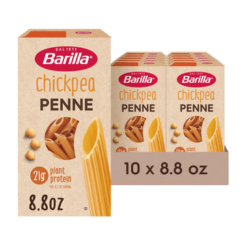 Barilla Chickpea Penne Pasta, 8.8 Oz (Pack Of 10) - Vegan, Gluten Free, Non Gmo & Kosher - Mad