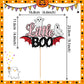 1 Pcs Halloween Little Boo Cake Topper Happy Boo Day Ghost Cake Pick Spooky Bat Ghost Halloween Cake Decoration For Little Boo T