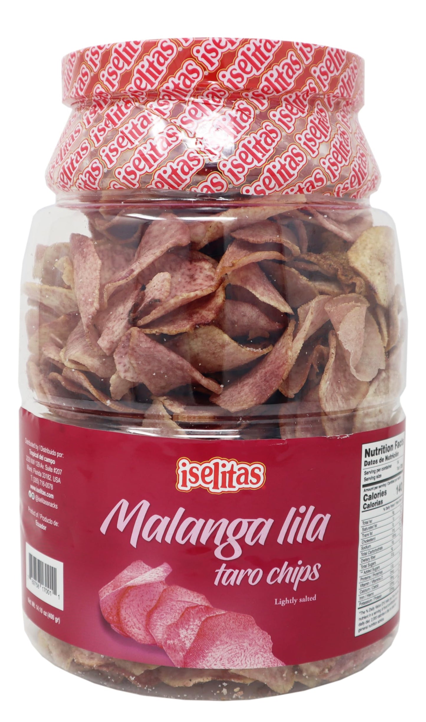 Iselitas Malanga Lila Taro Chips Lightly Salted 14.10 Oz
