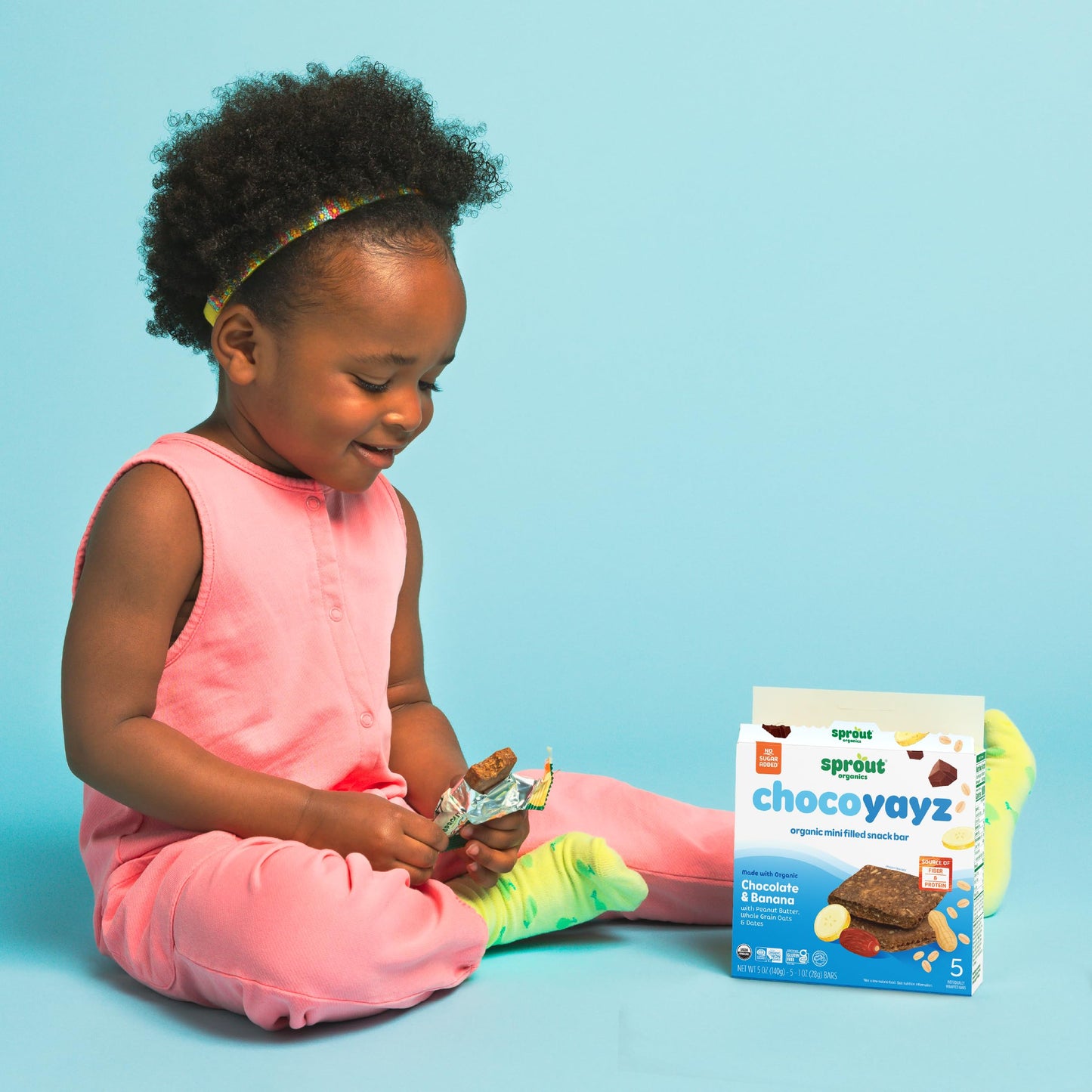 Sprout Organics  Yayz Toddler Snack Bars  Chocolate & Banana  5 Individual Bars  1 oz Each (30 Bars)