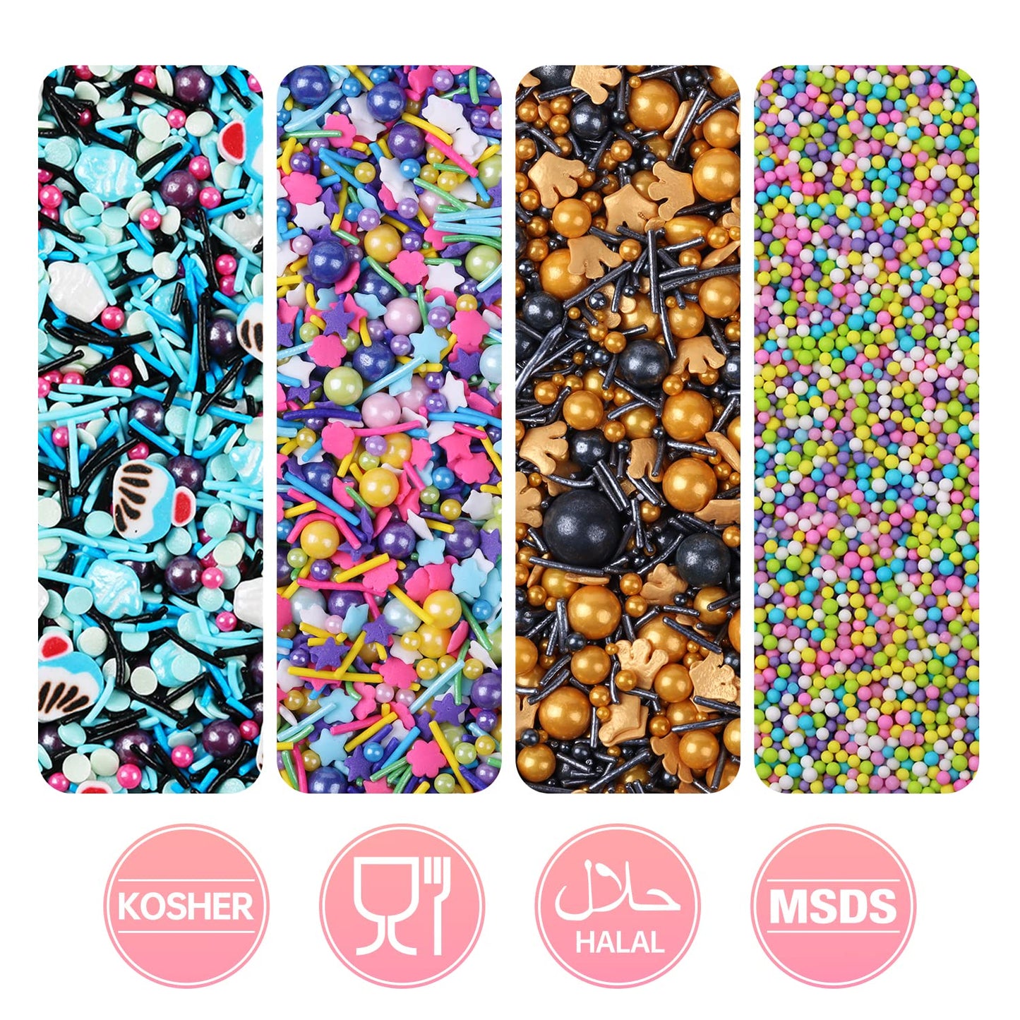 Sprinkles For Cookie Decorating, Sujoygar, Food Grade, 50G/Bottle, Edible Sprinkles, Cake Decoration, Cupcake Toppers, Sprinkles