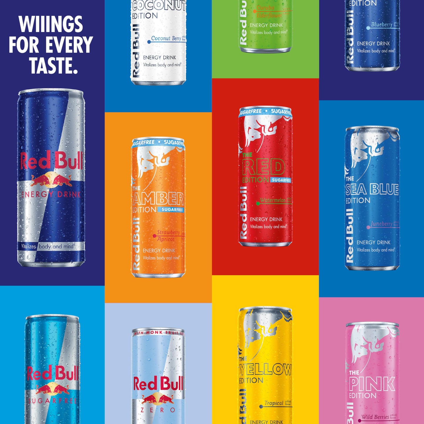 Red Bull Red Edition Sugar Free Energy Drink  Watermelon  with 80mg Caffeine plus Taurine & B Vitamins  8.4 Fl Oz  6 Packs of 4 Cans (Pack of 24)