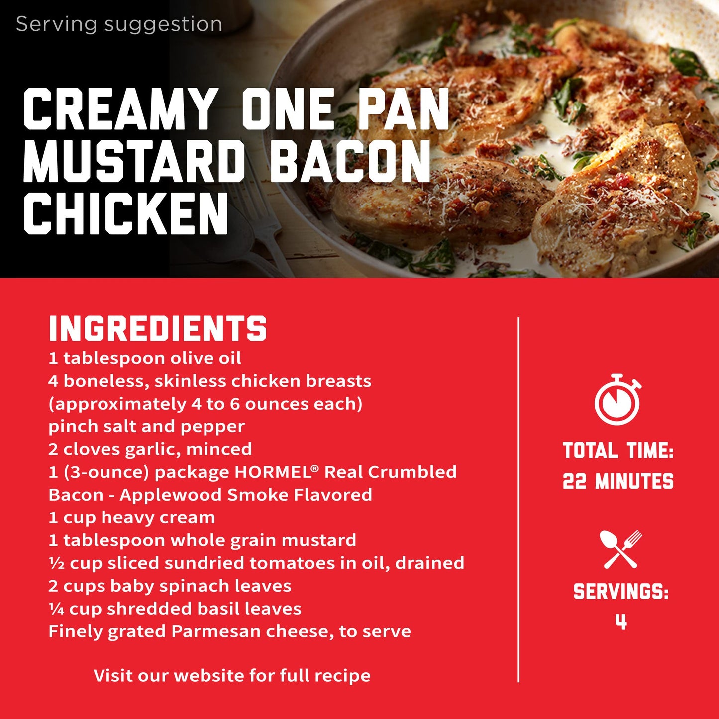 HORMEL Bacon Toppings Cspirit-inspired flavorbled Bacon, Applewood, 3 Ounce (Pack of 8)