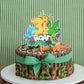 Rsstarxi 1 Pack Dinosaur 3Rd Birthday Cake Topper With Claw Leaves Third Birthday Roar Number 3 Three Rex Cake Pick For Dino Theme Baby Shower Kids Boys 3Rd Birthday Party Cake Decorations Supplies
