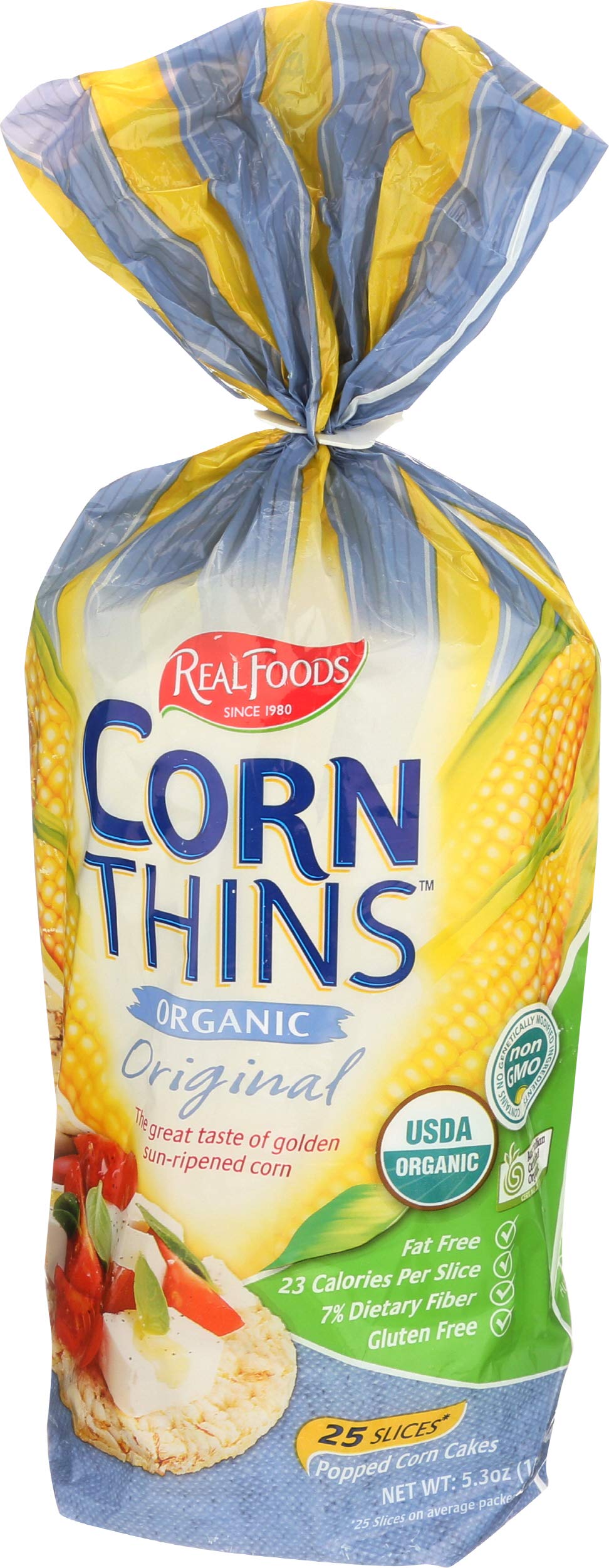 Real Foods Original Organic Corn Thins - 5.3 Oz