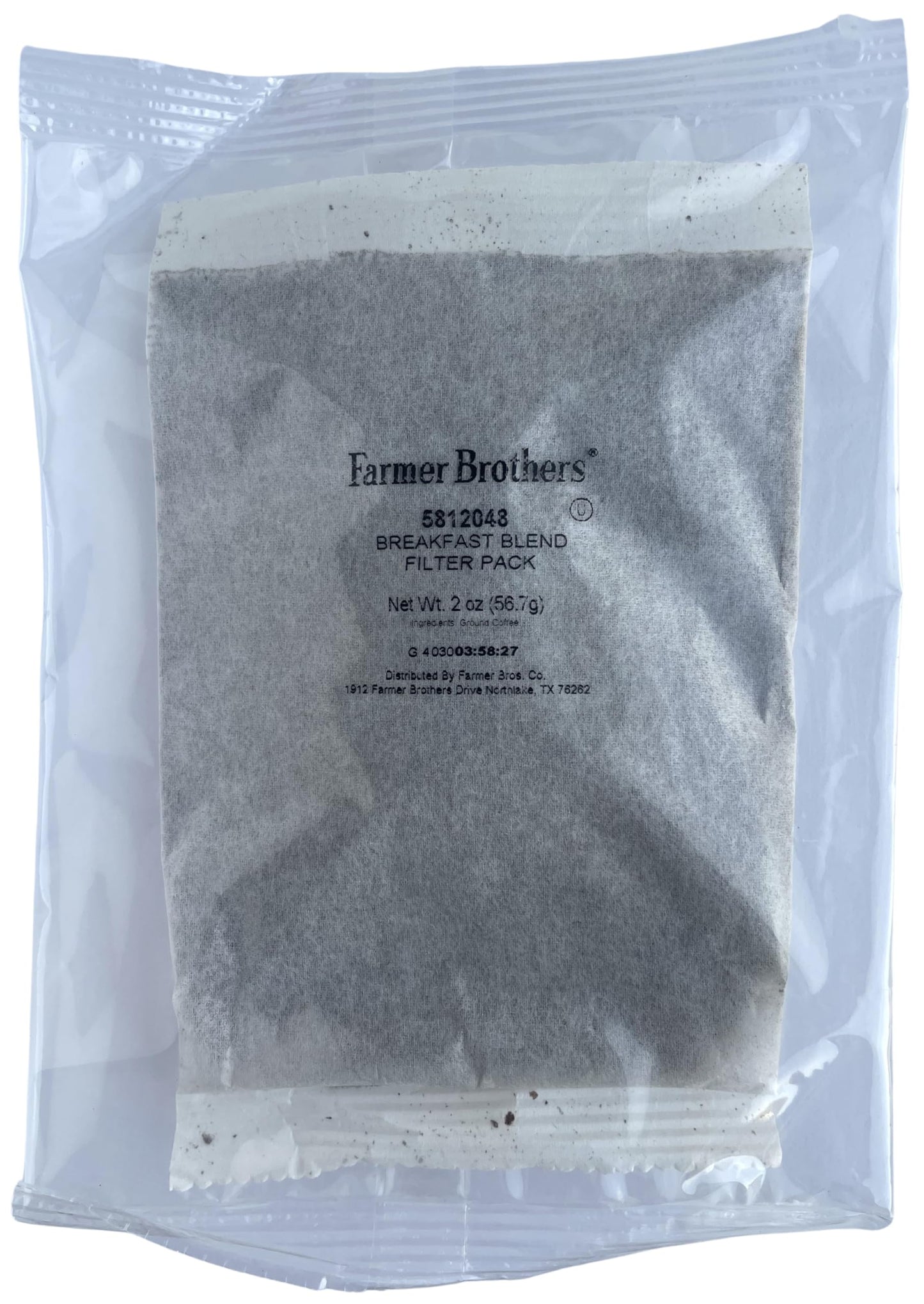 Farmer Brothers Coffee - Ground Medium Roast Breakfast Blend 2 Oz Filterpack, Individually Wrapped (Bulk 40 Pack)