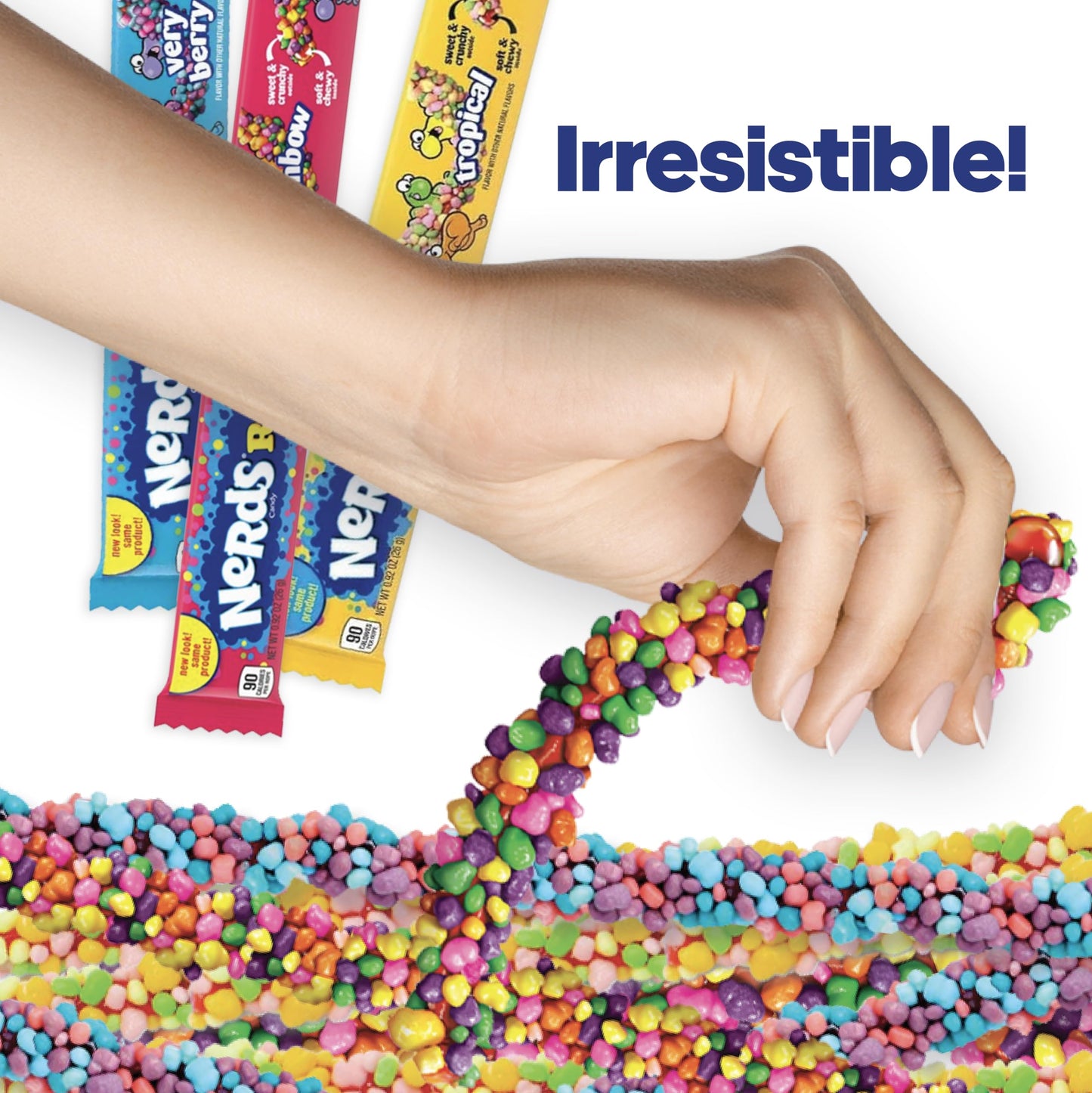 Nerds Ropes Variety Pack - Rainbow, Very Berry, Tropical Flavors - 6 Pack (2 Of Each) - Chewy & Crunchy Candy - Sweet & Tangy Tr