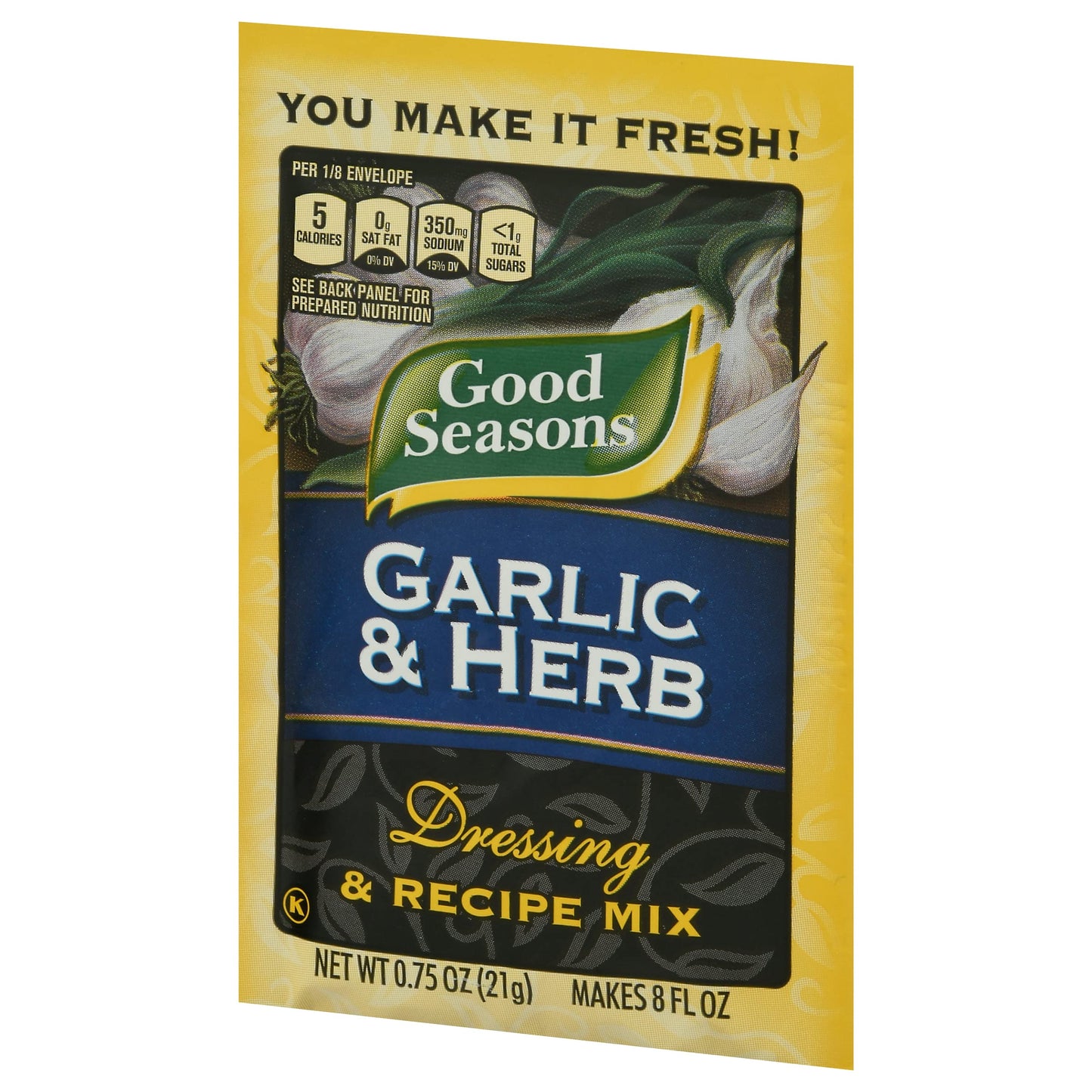 Good Seasons Salad Dressing & Recipe Mix, Garlic & Herb, 0.75 oz, 6 pk