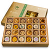 Laumiere Gourmet Fruits - Noor Collection [Eid Edition] - Rectangle (24 Pcs) - Halal Dried Fruits and Nuts Basket - Medjool Date