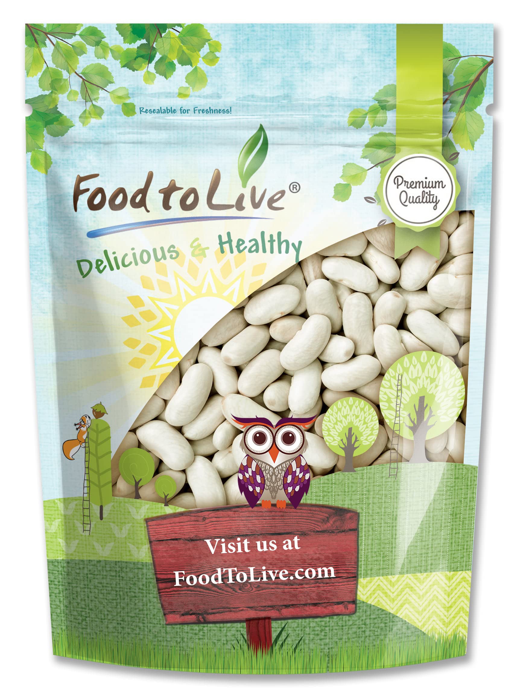 Food To Live - Cannellini Beans, 4 Pounds Dried White Kidney Beans, Sproutable, Vegan, Kosher, Sirtfood, Bulk. Rich In Fiber, Protein. Great For Minestrone Soup, Bean Salad, Stews, White Chili.