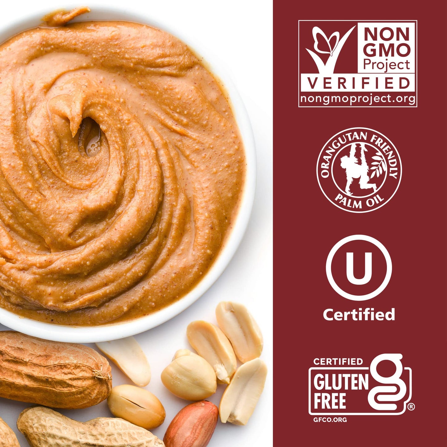 Justins Honey Peanut Butter, No Stir, Gluten-Free, 28 oz Jar