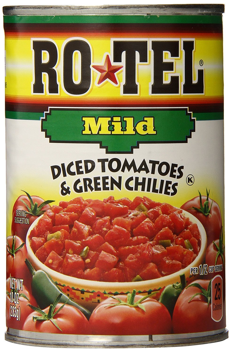 ROTEL Mild Diced Tomatoes and Green Chilies, Perfect for Taco & Dip Recipes, 10 oz. (Pack of 12)