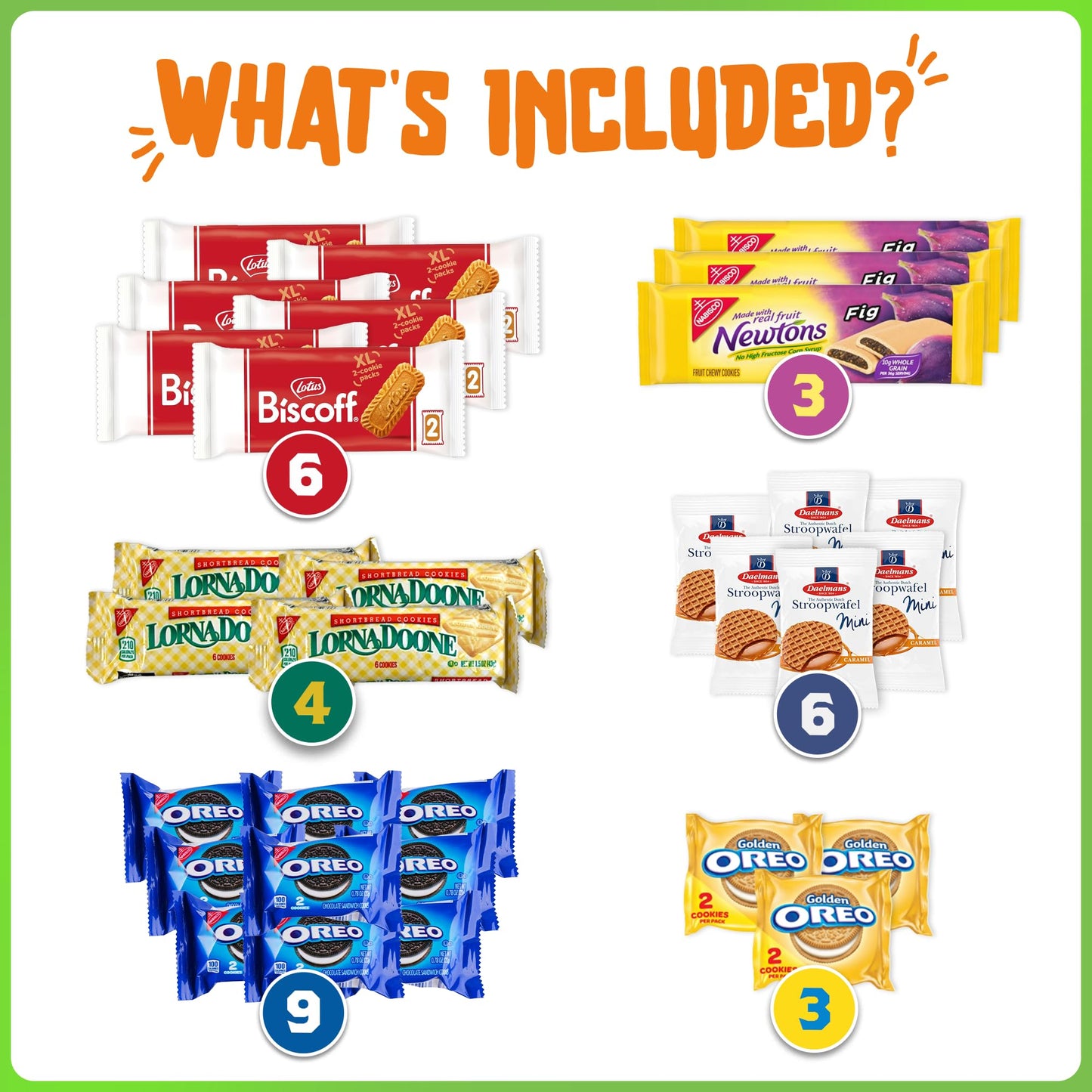 Cookie Variety Snack Box | 60 Count | Bulk Office Snacks, Birthday Gift, College Care Package, School, Parties, Military | Individually Wrapped, Assorted