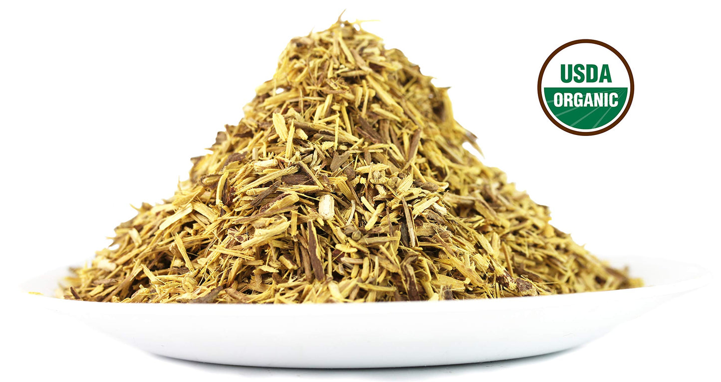 U.S. Wellness Naturals Licorice Root Tea 100% Organic Cut and Sifted 1LB Yellow