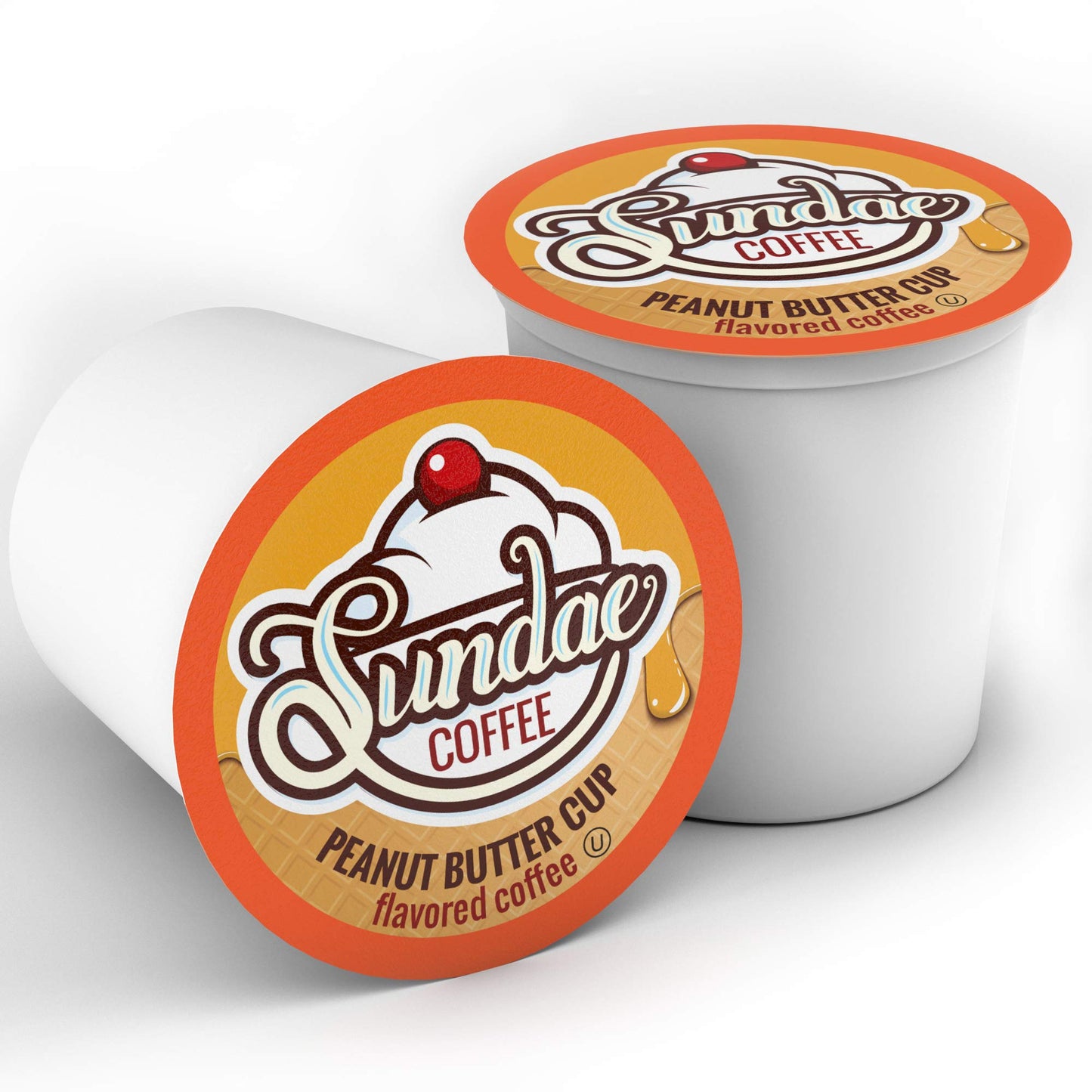 Sundae Ice Cream Flavored Coffee Pods, Compatible with 2.0 Keurig K-Cup Brewer, (Peanut Butter Cup) 48 Count